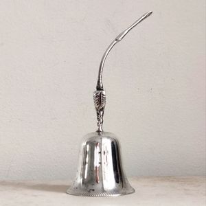 Lotus Flower Hand Bell Sterling Silver